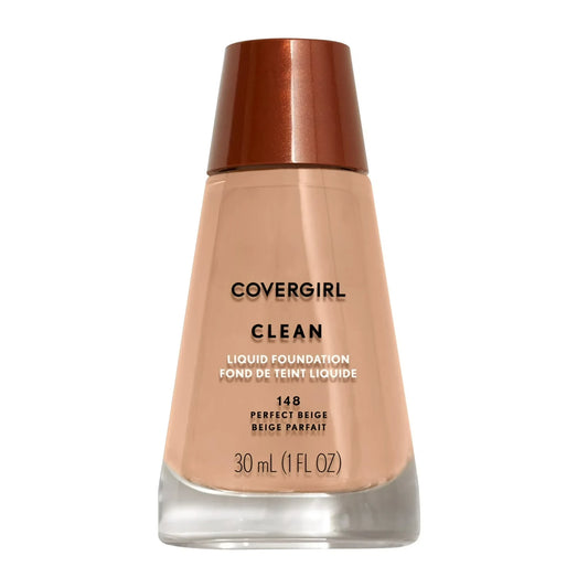 COVERGIRL Clean Liquid Foundation, 148 Perfect Beige, 1oz -