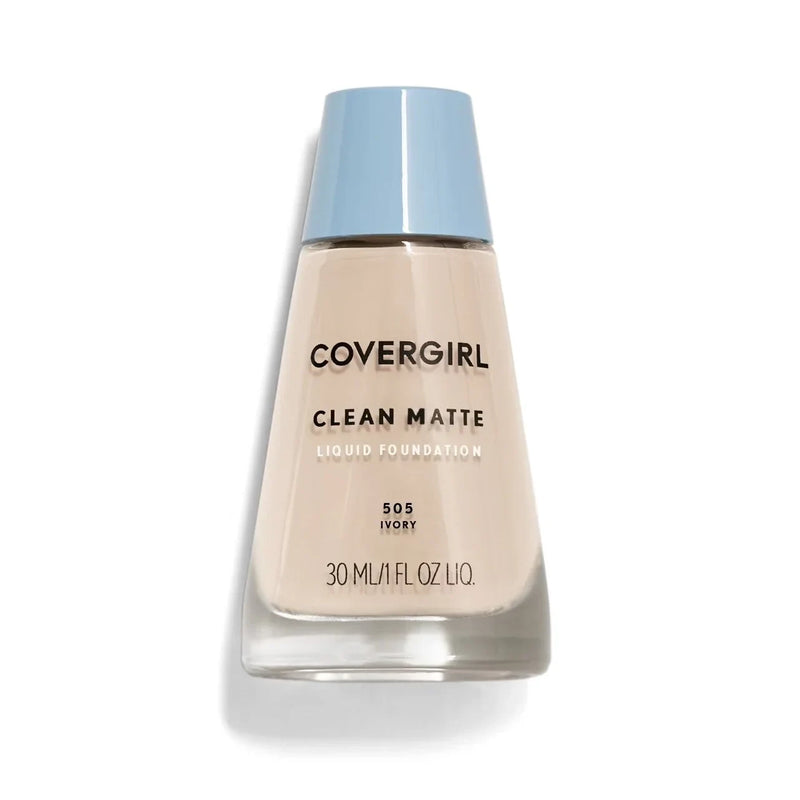 COVERGIRL Clean Matte Liquid Foundation, 505 Ivory, 1oz
