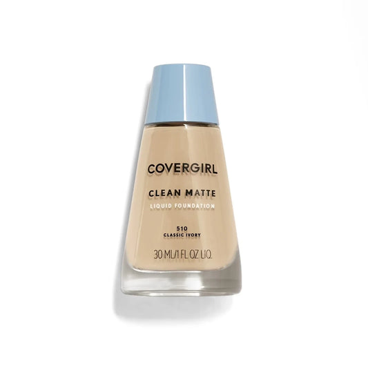 COVERGIRL Clean Matte Liquid Foundation, 510 Classic Ivory, 1oz -