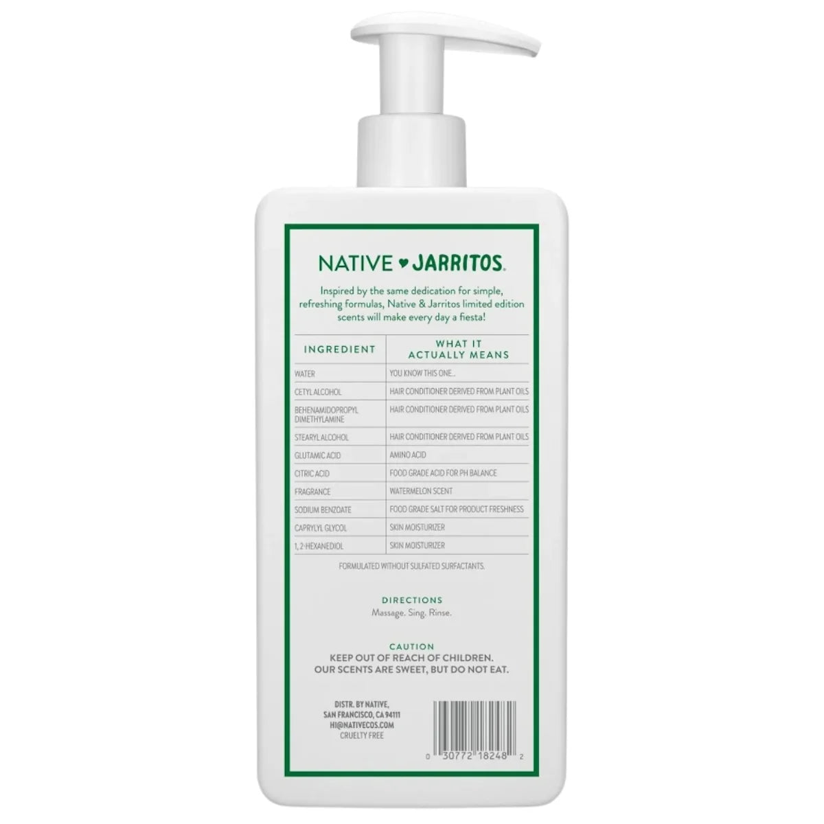 Native Shampoo & Conditioner Set, Jarritos Watermelon, 16.5 oz Each