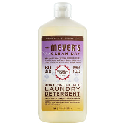 Mrs. Meyer's Ultra Concentrated Laundry Detergent, Compassion Flower, 24.3oz -