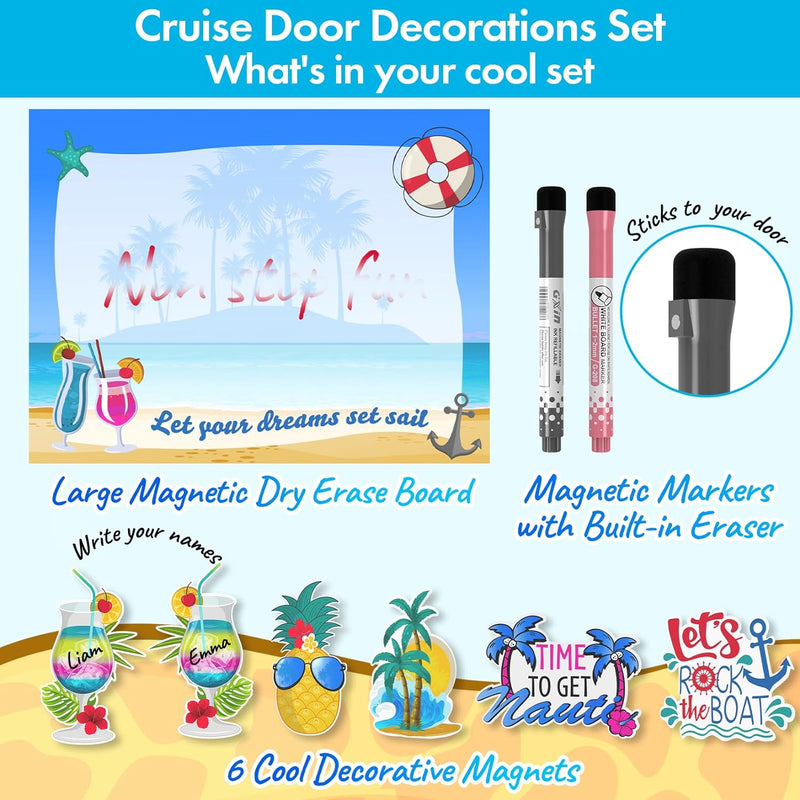 Crazy Cruise Door Decorations Magnetic 10-Piece Set