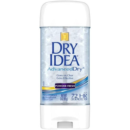 Dry Idea Advanced Dry Clear Gel Deodorant, Powder Fresh, 3oz -