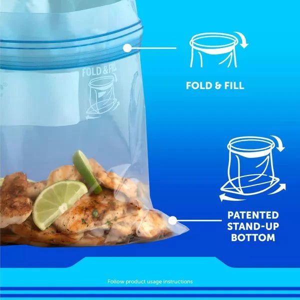 Ziploc Kitchen Essentials Set – Snack, Sandwich & Quart Freezer Bags