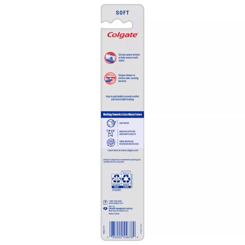Colgate Extra Clean Toothbrush, Soft Bristles, 6-Pack, Colors May Vary