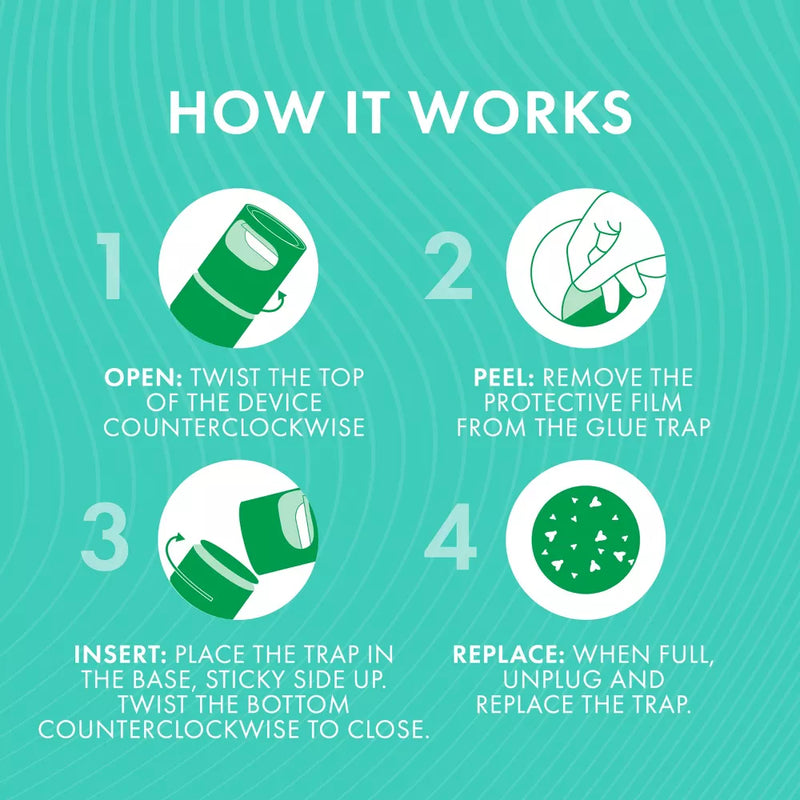 Stem Flying Insect Fan Trap Refills, 5 Glue Traps