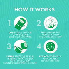 Stem Flying Insect Fan Trap Refills, 5 Glue Traps