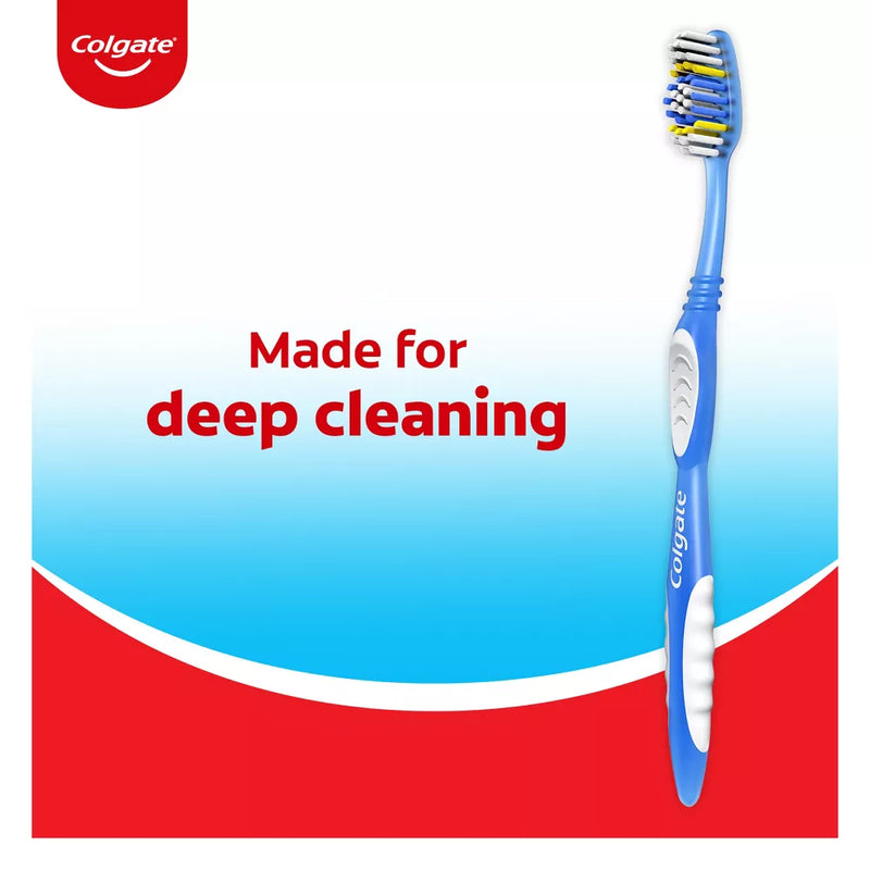 Colgate Extra Clean Toothbrush, Soft Bristles, 6-Pack, Colors May Vary