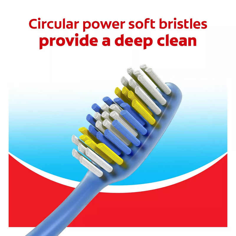 Colgate Extra Clean Toothbrush, Soft Bristles, 6-Pack, Colors May Vary