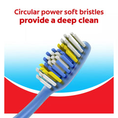 Colgate Extra Clean Toothbrush, Soft Bristles, 6-Pack, Colors May Vary