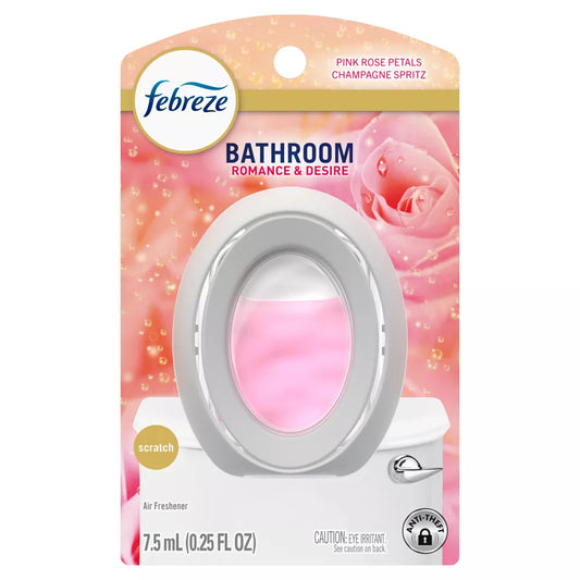 Febreze Bathroom Air Freshener, Romance & Desire, Pink Rose Petals Champagne Spritz -