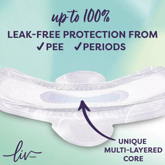 Liv by Kotex Period & Pee Pads, Ultra Thin, Regular, 28 Count