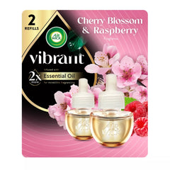 Air Wick Vibrant Scented Oil Refill, Cherry Blossom & Raspberry, 1.34oz, 2 Count