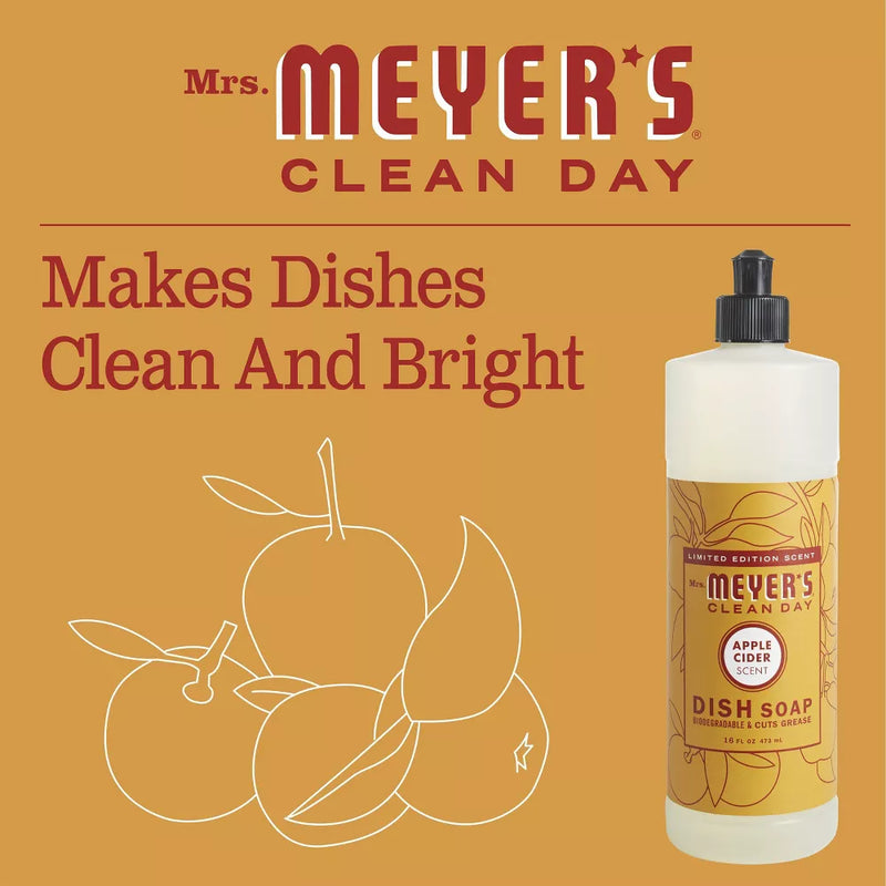 Mrs. Meyers Clean Day Dish Soap, Apple Cider, 16 oz