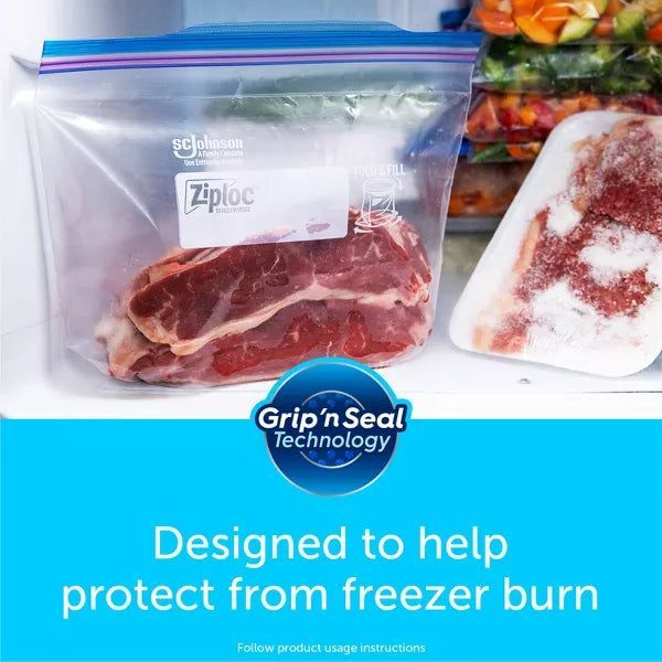 Ziploc Kitchen Essentials Set – Snack, Sandwich & Quart Freezer Bags