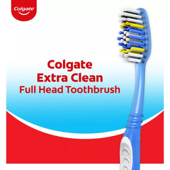Colgate Extra Clean Toothbrush, Firm Bristles, 6-Pack, Colors May Vary