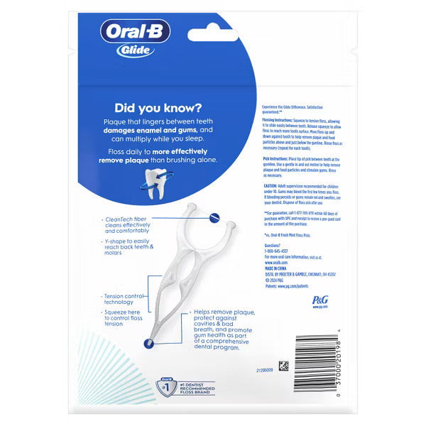 Oral-B Glide Gum Care Floss Picks, 30 Count