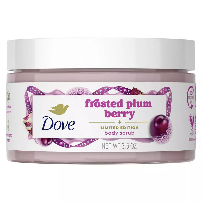 Dove Limited Edition Body Scrub, Frosted Plum Berry, 3.5oz