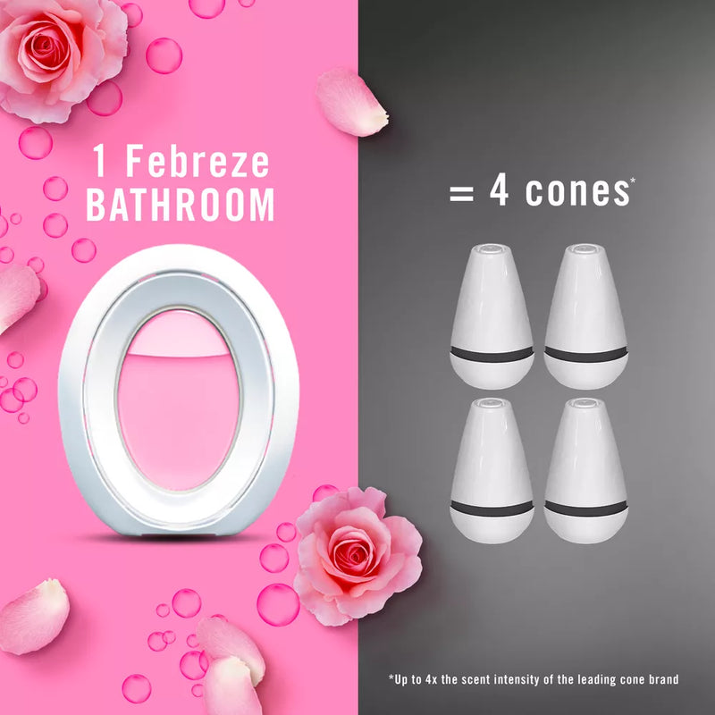 Febreze Bathroom Air Freshener, Romance & Desire, Pink Rose Petals Champagne Spritz