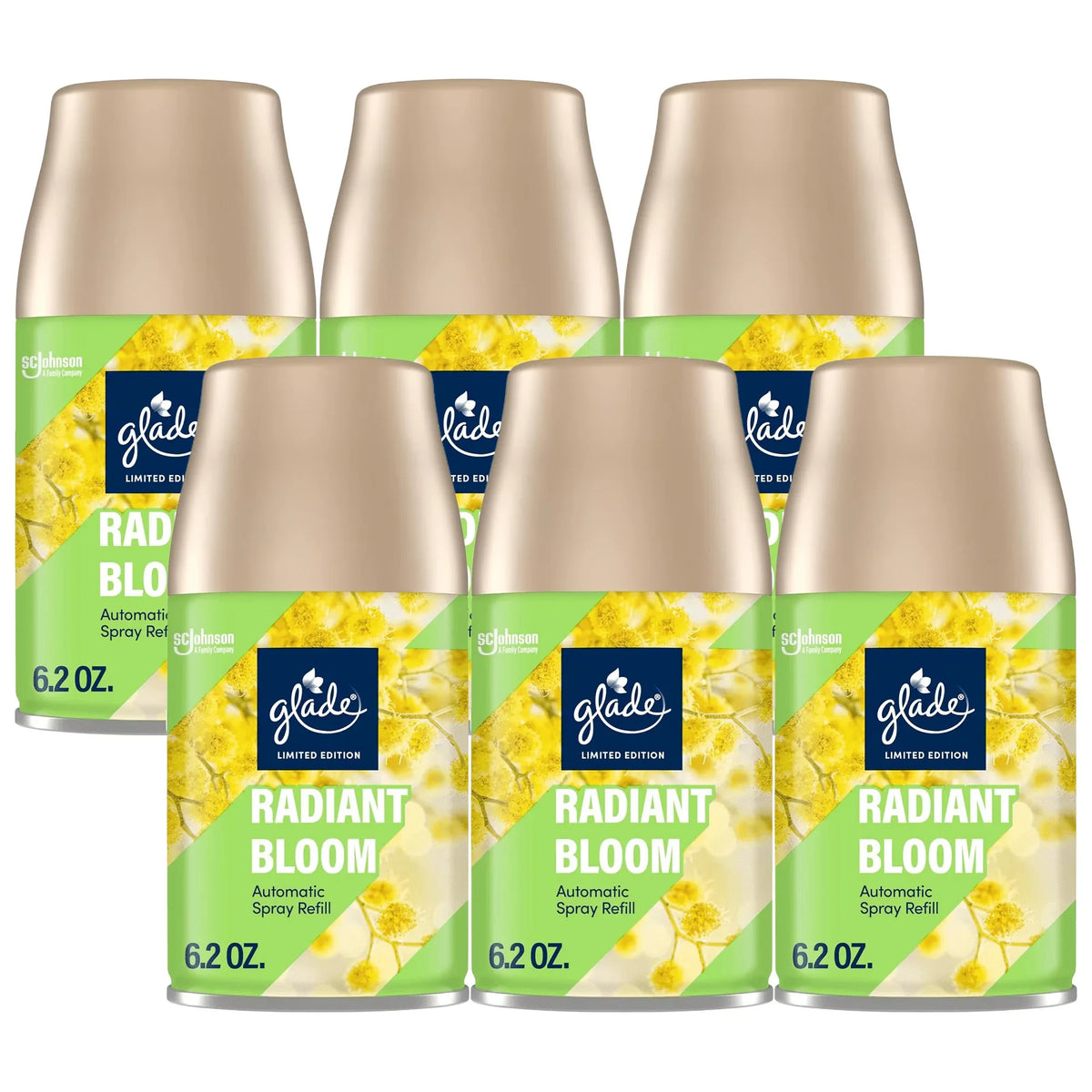 Glade Automatic Spray Refills, Radiant Bloom, 6.2oz -