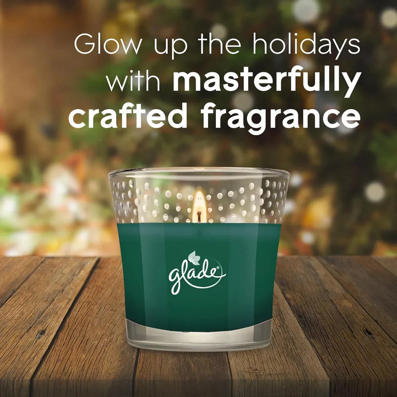 Glade Limited Edition Twinkling Pine & Cedar Scented Candle, 3.4 Oz Each, 2 Count
