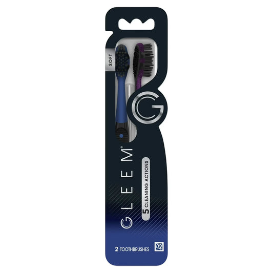 Gleem Soft Bristle Toothbrush, 2 Count -