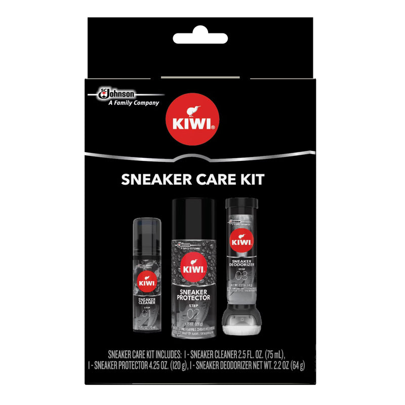 KIWI 3-Step Sneaker Care Kit, Cleaner, Protector & Deodorizer