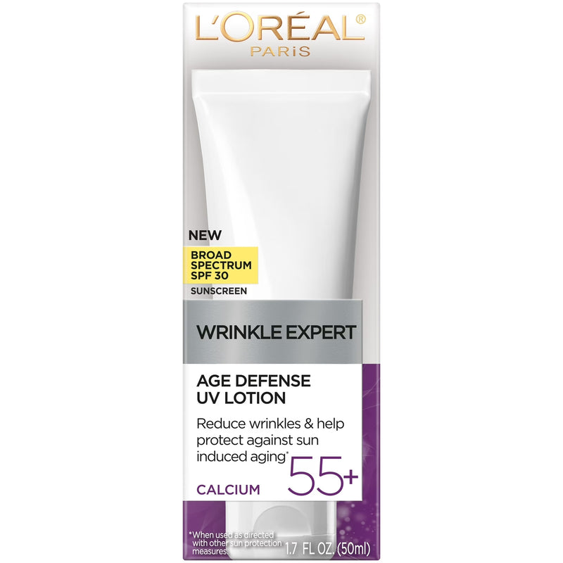 L'Oreal Paris Wrinkle Expert 55+ Age Defense UV Lotion SPF 30, 1.7oz