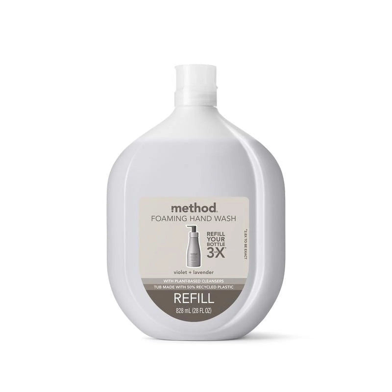 Method Foaming Hand Wash Refill, Violet + Lavender, 28 Oz