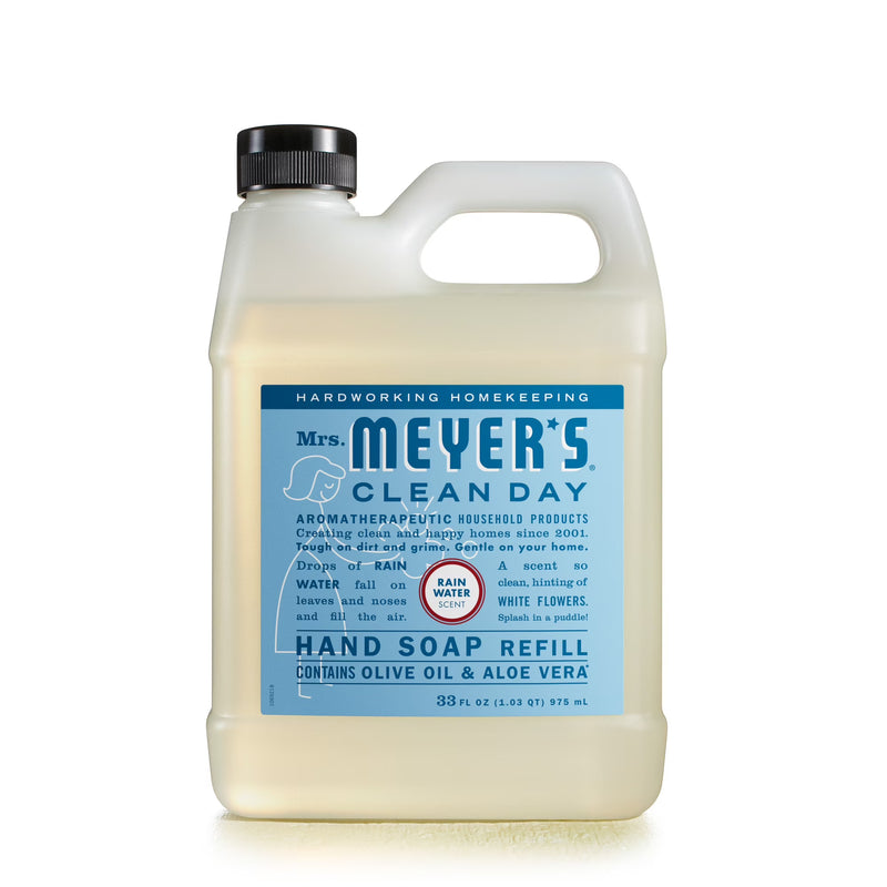 Mrs. Meyers Clean Day Liquid Hand Soap Refill, Rainwater, 33oz