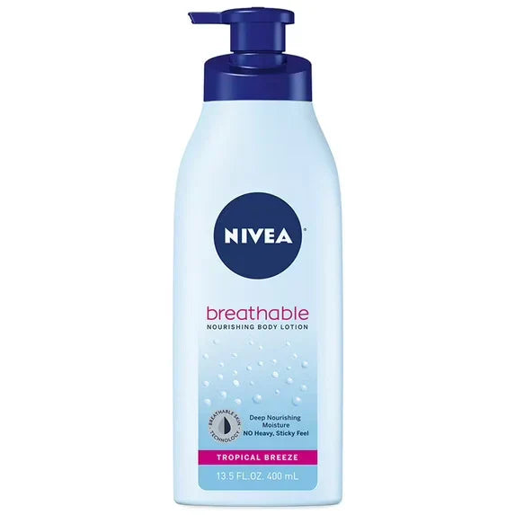Nivea Breathable Nourishing Body Lotion, Tropical Breeze, 13.5oz