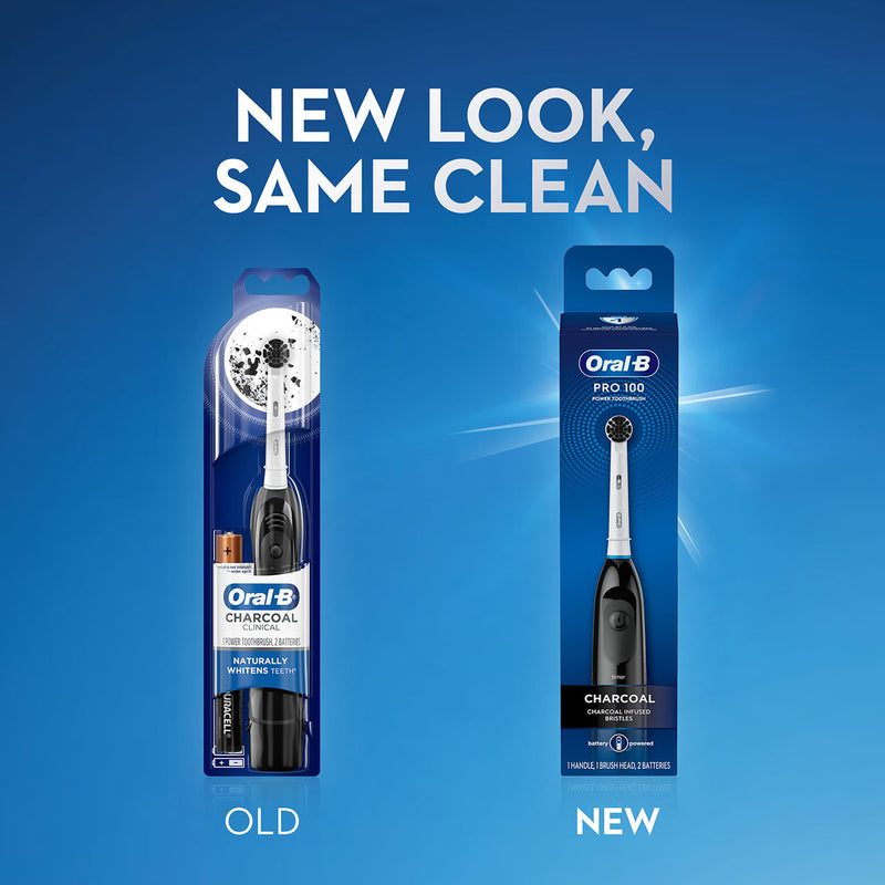 Oral-B Pro 100 Charcoal Infused Bristles Battery Powered Electric Toothbrush