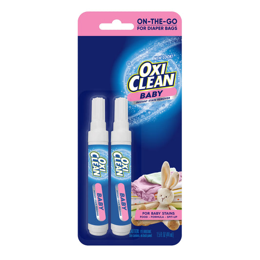 OxiClean Instant Stain Remover Pens, Baby, 0.74oz, 2-Pack -