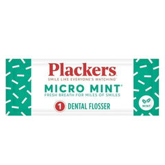 Plackers Micro Mint Individually Wrapped Dental Floss Picks, 1000 Count