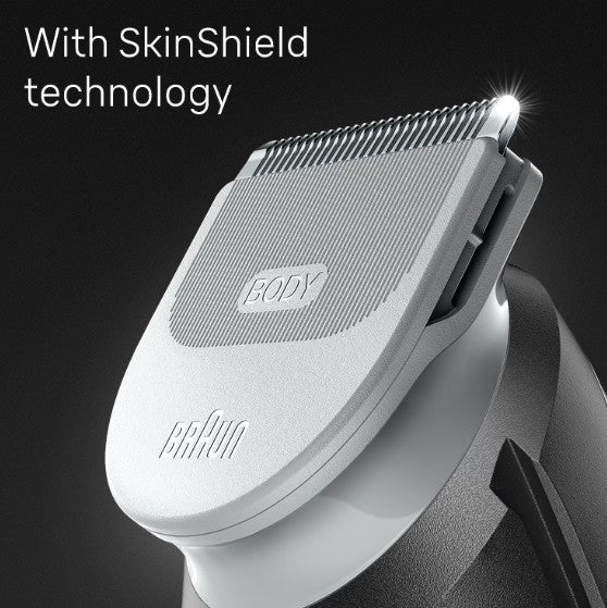 Braun Series 3 Body Groomer Trimmer Kit BG3340, Cordless, Rechargeable + 3 Attachment Combs