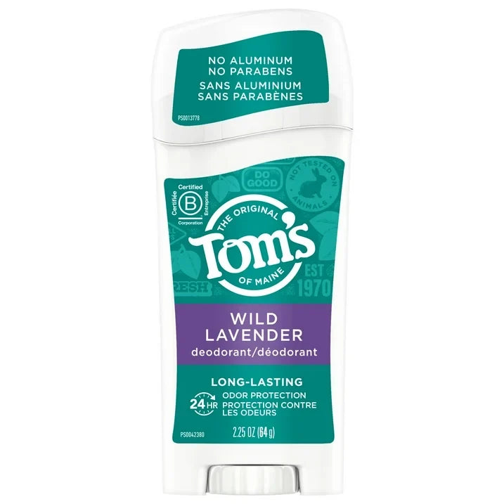 Tom's of Maine Long-Lasting Aluminum-Free Natural Deodorant, Wild Lavender, 2.25 oz