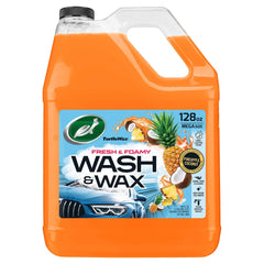 Turtle Wax Fresh & Foamy Car Wash & Wax, Pineapple Coconut Scent, 128oz (3.79 L)