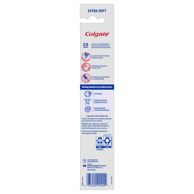 Colgate Kids Toothbrush, Extra Soft Bristles, Dinosaur