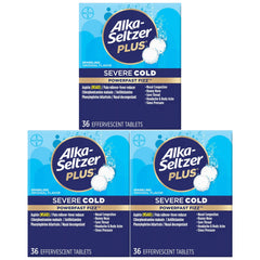 Alka-Seltzer Plus Powerfast Fizz Severe Cold Medicine Effervescent Tablets, 36 Count