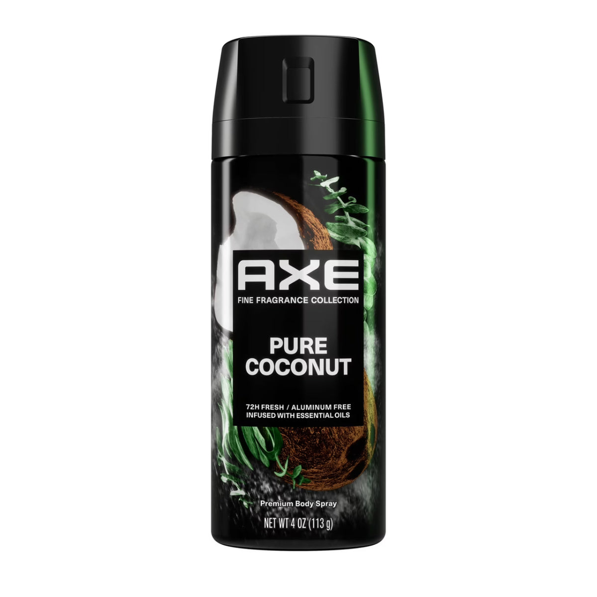 AXE Fine Fragrance Collection Premium Body Spray, Pure Coconut, 4oz -