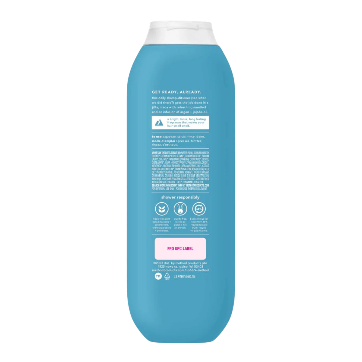 Method Men 2-in-1 Shampoo + Conditioner, Glacier + Granite, 14oz -