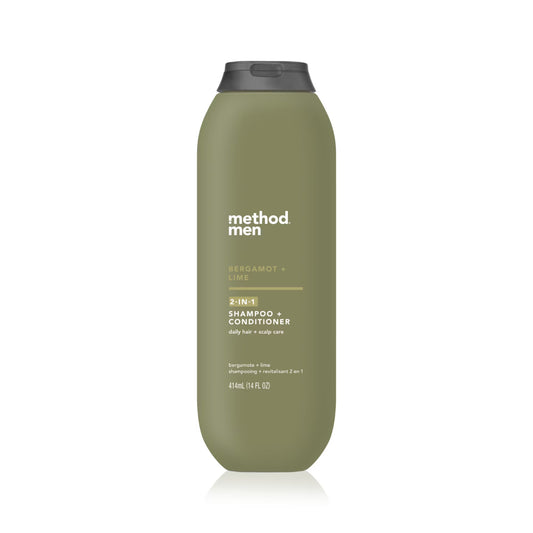 Method Men 2-in-1 Shampoo + Conditioner, Bergamot + Lime, 14oz -