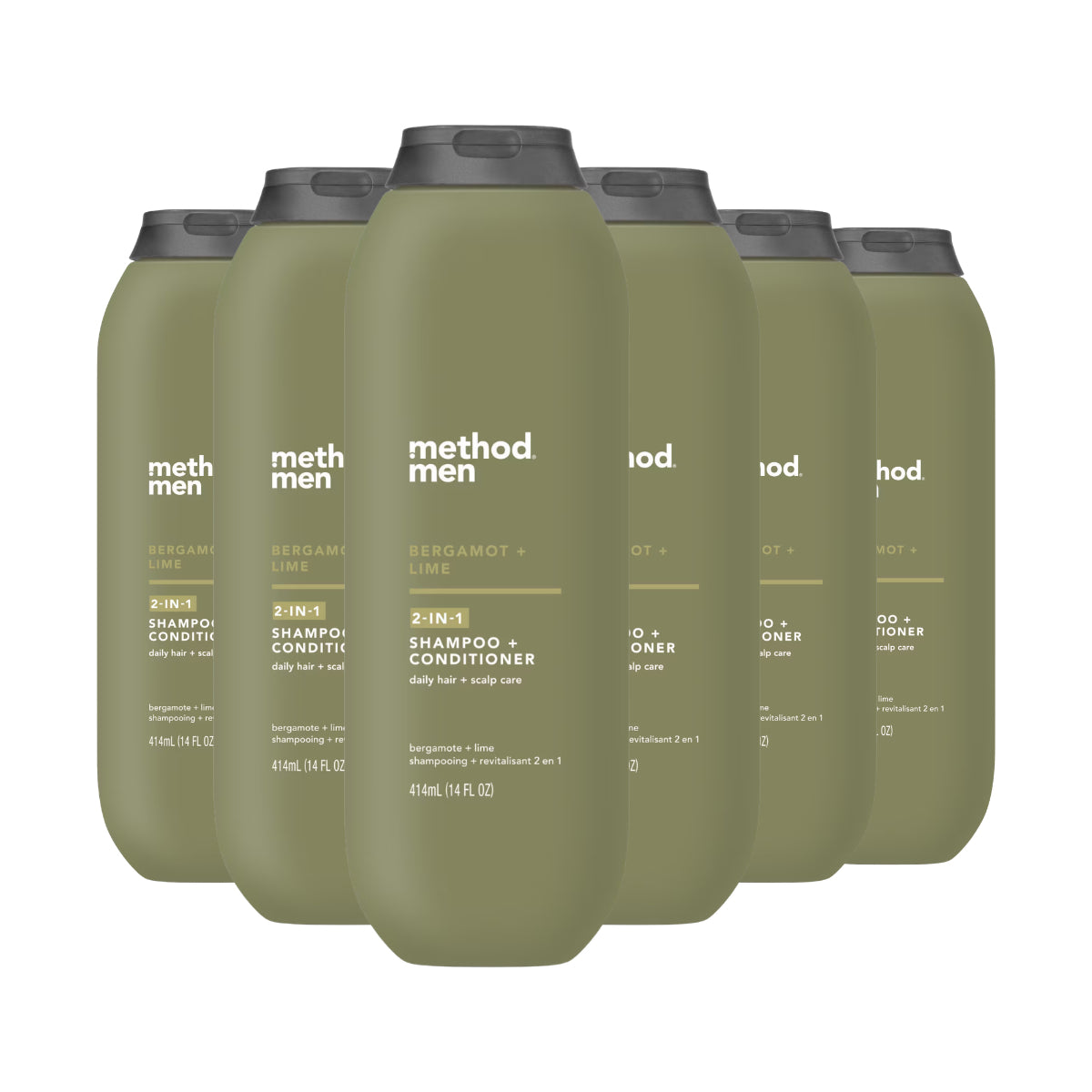 Method Men 2-in-1 Shampoo + Conditioner, Bergamot + Lime, 14oz -