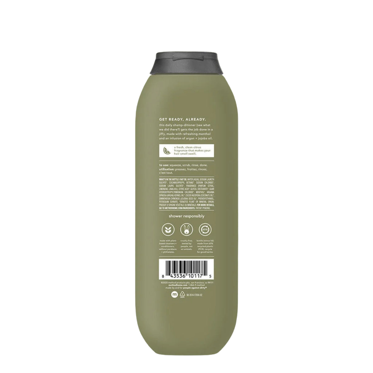 Method Men 2-in-1 Shampoo + Conditioner, Bergamot + Lime, 14oz -