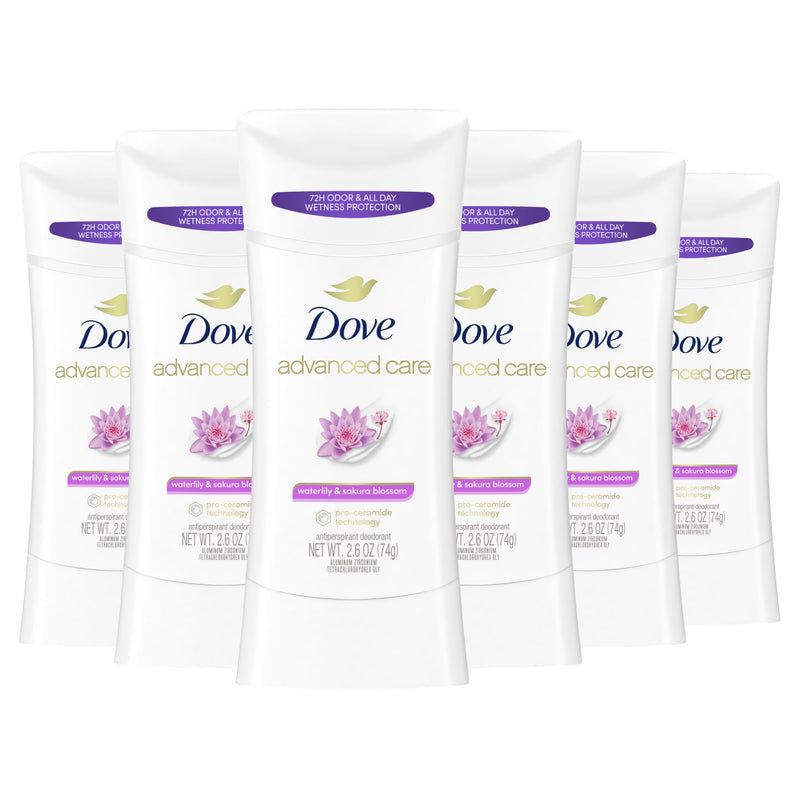 Dove Advanced Care Deodorant, Waterlily & Sakura Blossom, 2.6oz