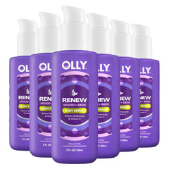 OLLY Renew Mood + Skin Body Serum, Jasmine Bergamot, Travel Size, 3 oz, 6-Pack