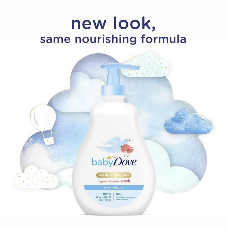 Baby Dove Sensitive Skin Care Hypoallergenic Wash, Rich Moisture, 6.5oz
