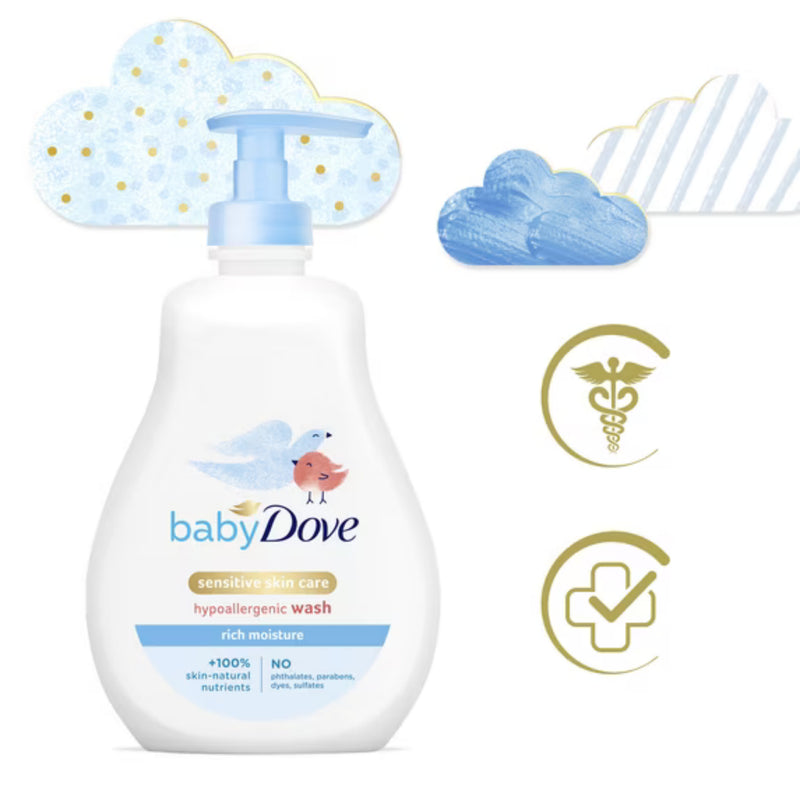 Baby Dove Sensitive Skin Care Hypoallergenic Wash, Rich Moisture, 6.5oz