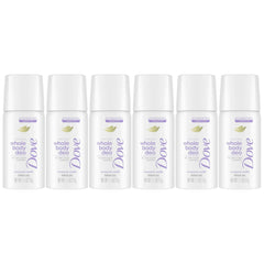 Dove Whole Body Deodorant Spray, Coconut & Vanilla, Travel Size, 1oz, 6-Pack