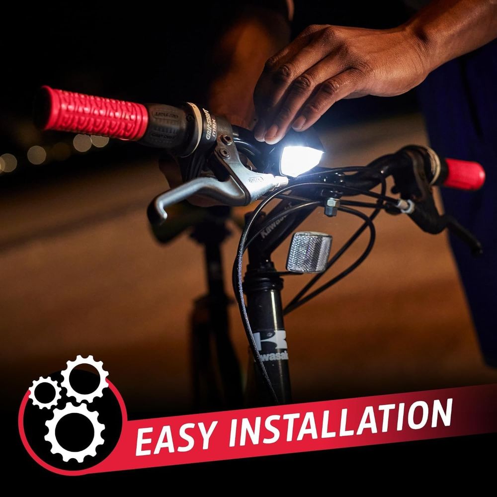 Energizer Bike Light Set, Headlight + Taillight, 130 Lumen, 2 Count -